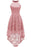 A| Bridelily Casual 1950s High Low Lace Dresses - S / Pink - lace dresses