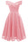 A| Bridelily Cute Lace Dress Wedding Party Formal Dress - S / Pink - lace dresses