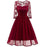 A| Bridelily Elegant Womans Chiffon Lace Dress Brand Ladies Girl Prom Dresses - S / Wine Red - lace dresses