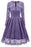 A| Bridelily Gray Long Sleeve V-Neck Homecoming Lace Dress - Violet / S - lace dresses