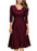 A| Bridelily Half Sleeve Burgundy Womens Cocktail Evening Party Dress - Wine Red / S - lace dresses