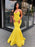 A| Bridelily Mermaid Strapless Sweetheart Sweep Train Satin Dresses - Prom Dresses