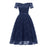 A| Bridelily New A-line Women Lace Street Dress - S / Blue - lace dresses