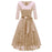 A| Bridelily New Solid Lace Round Neck Street Dress - Apricot / S - lace dresses