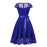 A| Bridelily New Solid Lace U-Neckline Dresses - S / Royal Blue - lace dresses