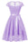 A| Bridelily New Solid Lace U-Neckline Dresses - S / Light Purple - lace dresses