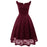 A| Bridelily Pink A-Line Lace Dress - Wine Red / S - lace dresses