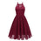 A| Bridelily Pink Patchwork Condole Belt Lace Cut Out Round Neck Sweet Lace Dress - lace dresses