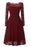 A| Bridelily Plus Size Floral Slash Hals Guipure-Spitze A-Linie Midi-Kleid - Wine Red / M - lace dresses