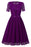 A| Bridelily Purple Short Sleeve Knee-length Street Dress - Purple / S - lace dresses