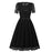 A| Bridelily Purple Short Sleeve Knee-length Street Dress - Black / S - lace dresses