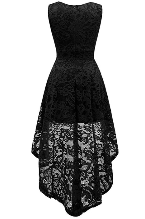 A| Bridelily Simple Cocktail Dresses Lace Short Front Long Back Dresses - lace dresses