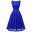 A| Bridelily V-Back Formal Cocktail Party Dress - S / Royal Blue - lace dresses