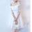 A| Bridelily White A-line Knee-length Lace Dress - lace dresses