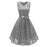 A| Bridelily Womens 1940s Street Rockabilly Ball Gown Flared Dress - Gray / S - lace dresses