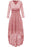A| Bridelily Womens Bridesmaid Dress Hi-Lo Floral Lace Cocktail Party Swing Dress - S / Pink - lace dresses