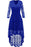 A| Bridelily Womens Bridesmaid Dress Hi-Lo Floral Lace Cocktail Party Swing Dress - S / Royal Blue - lace dresses