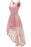 A| Bridelily Womens Floral Lace Hi-Lo Bridesmaid Dress V Neck Cocktail Formal Swing Dress - lace dresses
