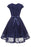 A| Bridelily Womens Street 1950s Short Sleeve A-Line Cocktail Party Dress - lace dresses