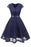 A| Bridelily Womens Street 1950s Short Sleeve A-Line Cocktail Party Dress - S / Navy Blue - lace dresses