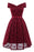 A| Bridelily Womens Street Off Shoulder Lace Dress - S / Burgundy - lace dresses