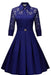 A| Bridelily Womens V-Line Dress Medium Bright Blue - lace dresses