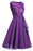 A| Chicoth Women Street Ruffles Belt Floral Lace Bridesmaid Chiffon Dress - S / Purple - lace dresses