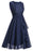 A| Chicoth Women Street Ruffles Belt Floral Lace Bridesmaid Chiffon Dress - S / Navy Blue - lace dresses