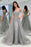 A-Line Appliques Off-the-Shoulder Gray Evening With Sashes Long Tulle Prom Dress - Prom Dresses