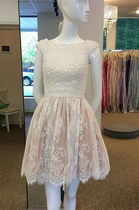 A Line Cap Sleeves Short Black Prom Dresses 2021 - Bridelily A Line Cap Sleeves Short Black Prom Dresses 2021 - Bridelily
