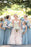 A Line Cheap Floor Length One Shoulder Tulle Bridesmaid Dress - Bridesmaid Dresses