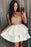 A Line Cheap Spaghetti Strap Ivory Tiered Homecoming Dress with Appliques - Prom Dresses
