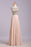 A Line Floor Length Scoop Chiffon Prom Dress Beading Long Evening Dresses - Prom Dresses
