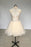 A Line High Neck Tulle Beading Mini Homecoming Short Prom Dress with Beads - Prom Dresses