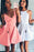 A Line Homecoming V-neck Sleeveless Short Prom Party Mini Dress - Prom Dresses