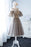 A Line Knee Length Tulle Homecoming Dress with Sleeves Cute Short Prom Gown - Prom Dresses