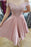A Line Off the Shoulder Knee Length Homecoming Dresses with Appliques - Prom Dresses