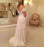A-Line Off-the-Shoulder Long Chiffon Beach Wedding Dress - Wedding Dresses