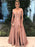 A-Line Off-the-Shoulder Sleeveless Floor-Length With Sash/Ribbon/Belt Satin Dresses - Prom Dresses