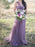 A-Line One-Shoulder Pleated Lilac Tulle Bridesmaid Dress - Bridesmaid Dresses