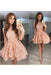 A-Line Round Neck Mini Prom Cute Lace Short Homecoming Dress - Prom Dresses