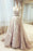 A-line Round Neck Sleeveless Ruched Lace Long Prom with Belt Wedding Dress - Prom Dresses