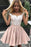 A-Line Ruches Short Homecoming Dresses With Lace Appliques Hot Selling Prom Gown - Prom Dresses