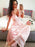 A-Line Scoop Pleated Pink Chiffon Bridesmaid Dress - Bridesmaid Dresses