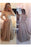 A-Line Sheer Neckline Prom Dresses Floor Length Long Sleeves Evening Dress - Prom Dresses