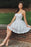 A Line Spaghetti Straps Backless Lace Homecoming Formal Short Prom Dresses - Prom Dresses