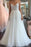 A Line Spaghetti Straps V Neck Floor Ivory Tulle Beach Wedding Dress - Wedding Dresses