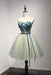 A Line Sweetheart Cute Homecoming Appliques Mini Short Dress with Belt - Prom Dresses