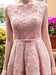 A-line Tea-length Pink Lace Homecoming Cute Graduation Dresses Short Prom Dress - Prom Dresses
