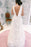 A Line V Neck Floor Length Ivory Sleeveless Wedding Dress - Wedding Dresses